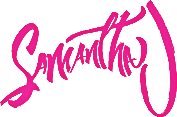 Samanthaj Samanthaj - Calligraphy (788x448), Png Download