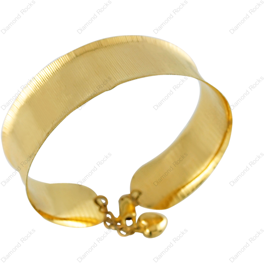 Italian Strip Texture Bangle - Bracelet (600x600), Png Download