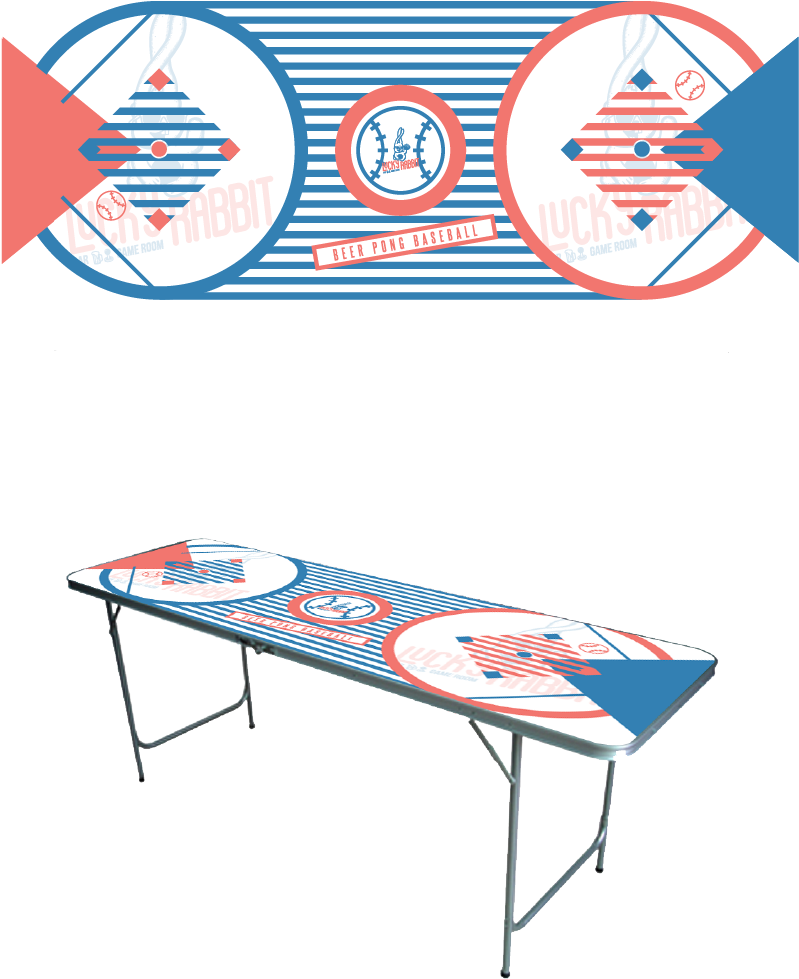 Baseball Pong Table Design (1004x1025), Png Download