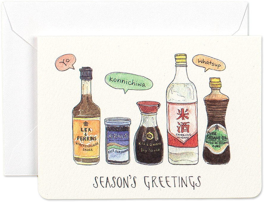 Season's Greetings Mini Card - Seasoning Greetings (1500x1300), Png Download