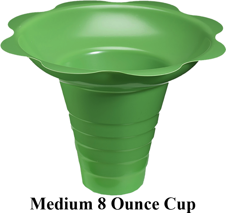 Flower Cups In Two Colors - Shaved Ice Cups (750x721), Png Download