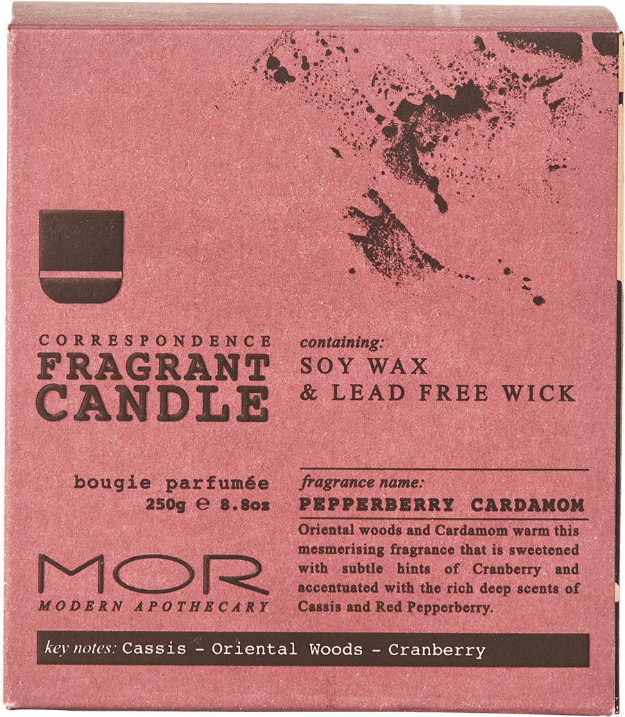 Cofc05 Pepperberry Cardamom Fragrant Candle Box - Mor Correspondence Candle - Kashmir Petals 250g (1000x1200), Png Download