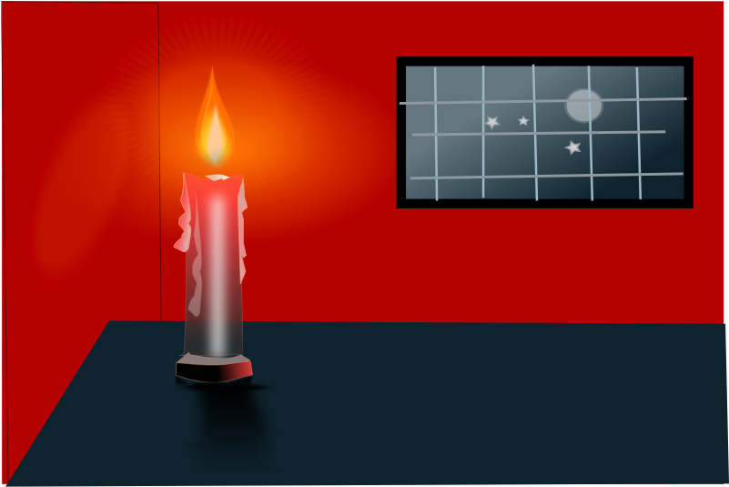 Clipart - Candle - Room (800x800), Png Download