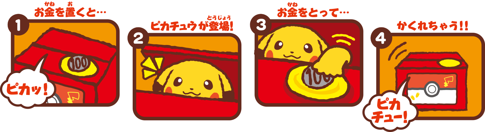 Img Enjoy - ピカチュウ バンク (1583x431), Png Download