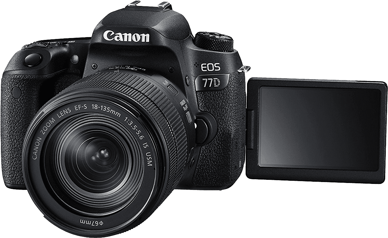 Canon Eos 77d Dslr Camera With 18-135mm Usm Lens - Canon Eos Rebel T6s Ef S 18 135mm Is Stm (1500x1000), Png Download
