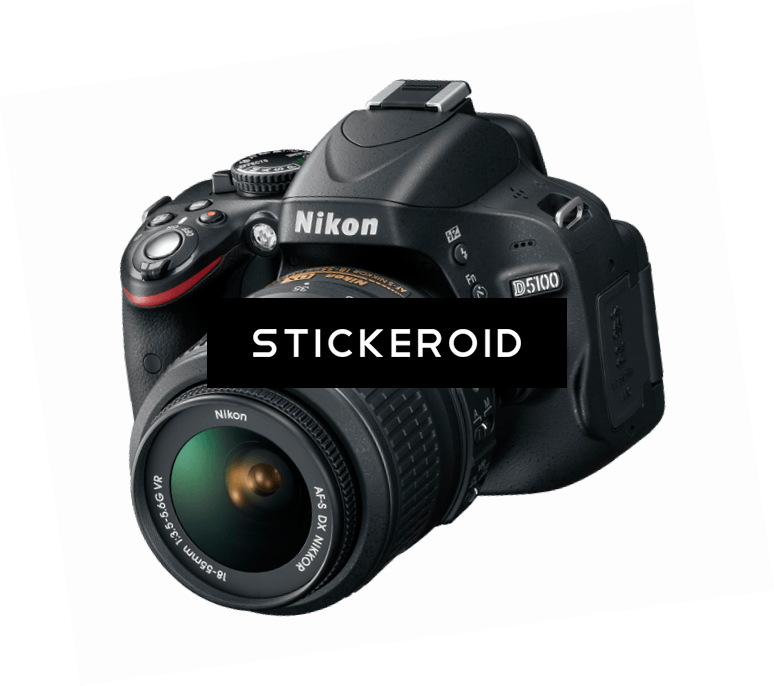 Digital Slr Camera Dslr Electronics - Nikon D5100 Cmos Digital Slr With 18-55mm F/3.5-5.6af-s (774x686), Png Download