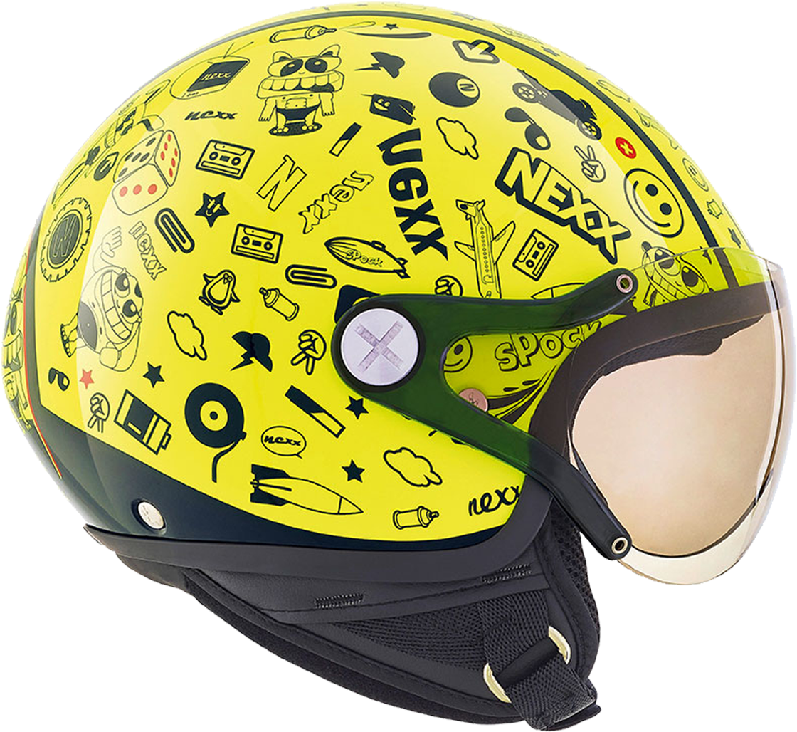 Nexx X60 Kids Spock Neon Yellow Kids Helmets (1500x1500), Png Download