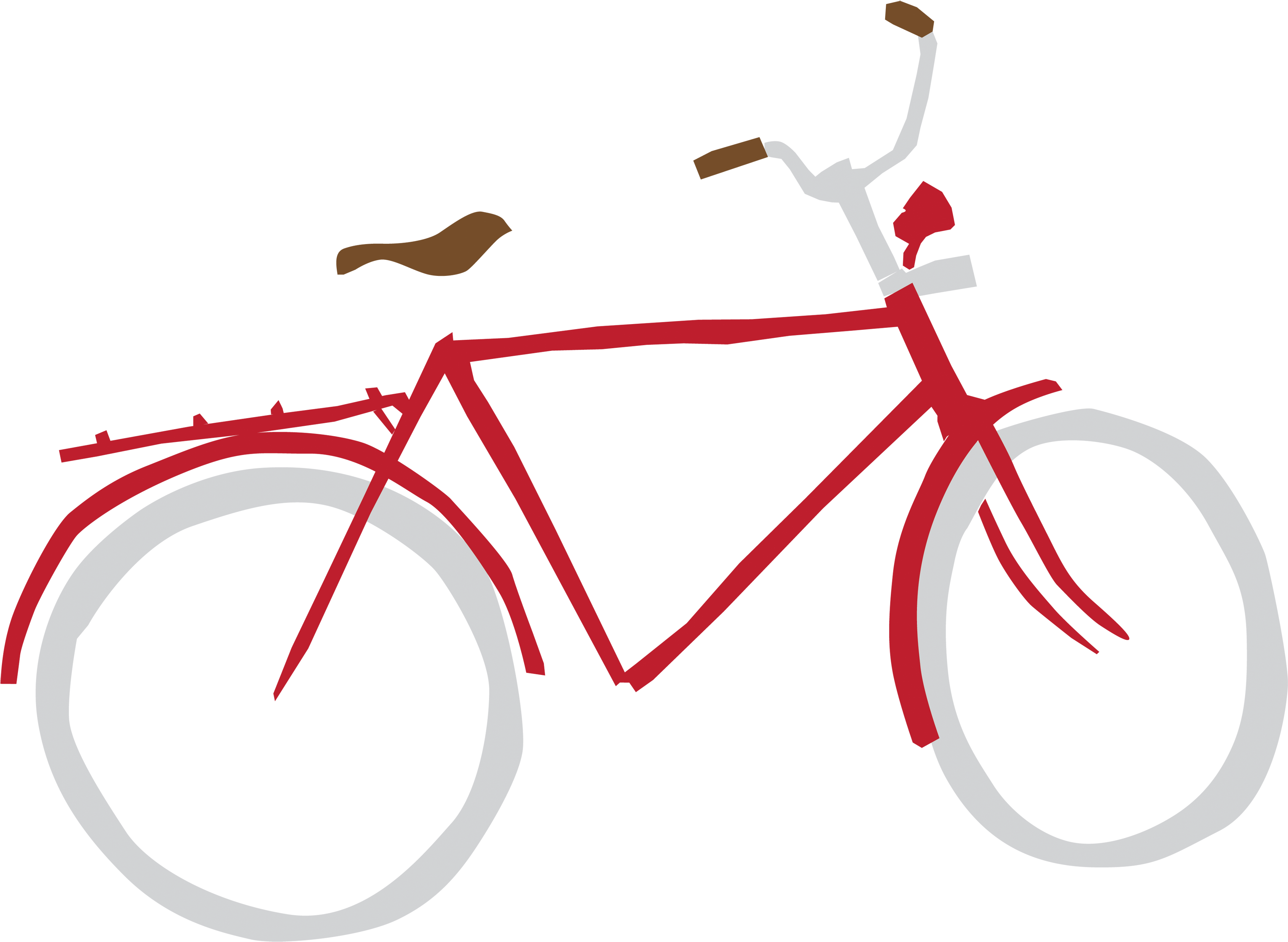 Red Old School Bike - Old School Bike (3500x2672), Png Download
