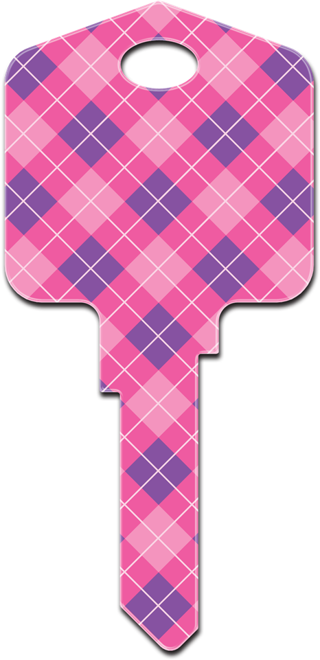 Kw1 - Pink Plaid (500x1000), Png Download