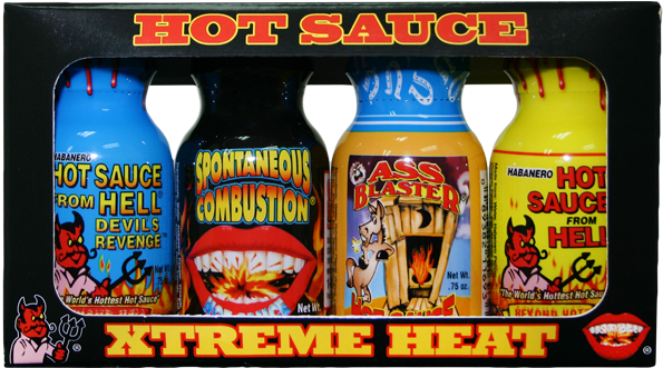 Travel Size Xtreme Hot Sauce 4 Pack - Ass Kickin' Xtreme Hot Sauce Mini Bottle Gift Set (600x600), Png Download