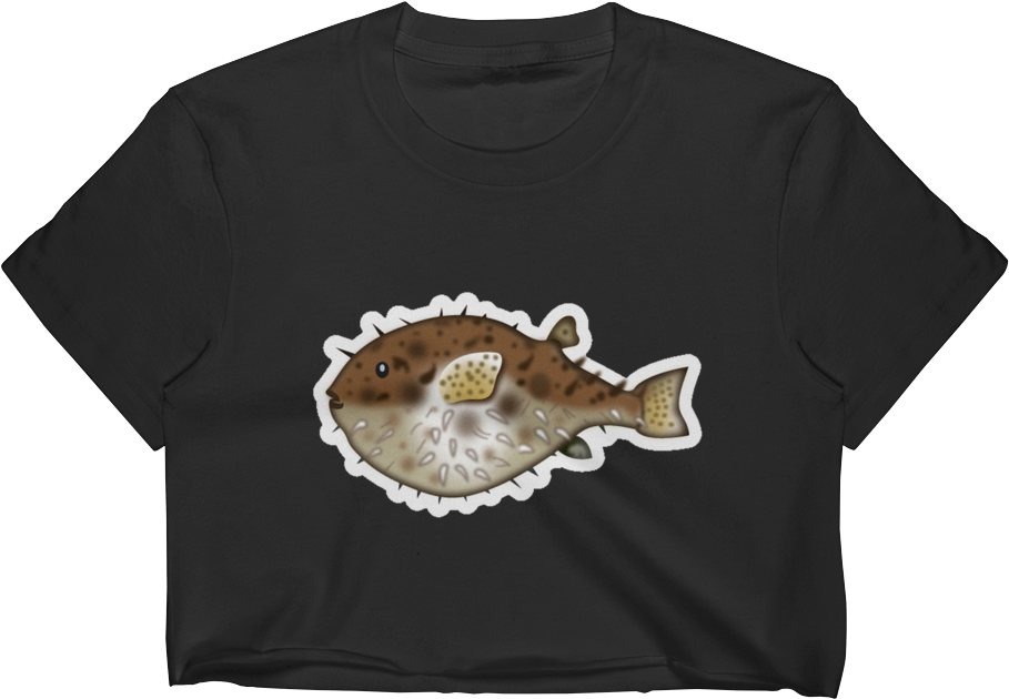 Emoji Crop Top T Shirt - Fugu (1000x1000), Png Download