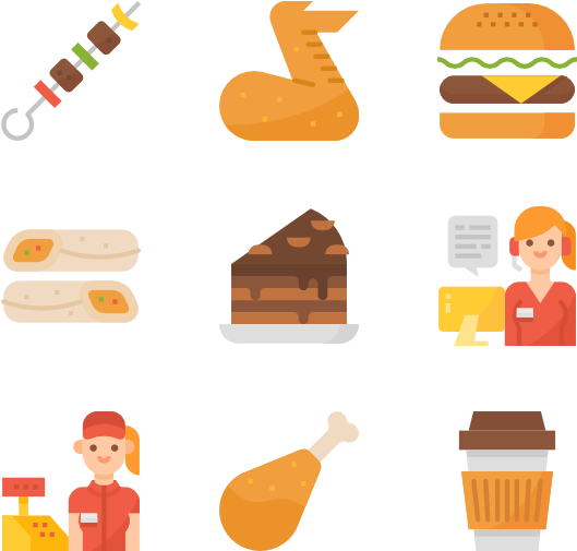 Fast Food (600x564), Png Download