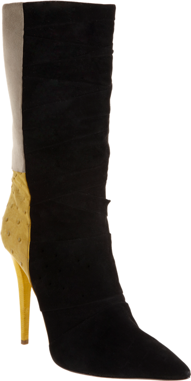 High Boots - Yellow (450x750), Png Download