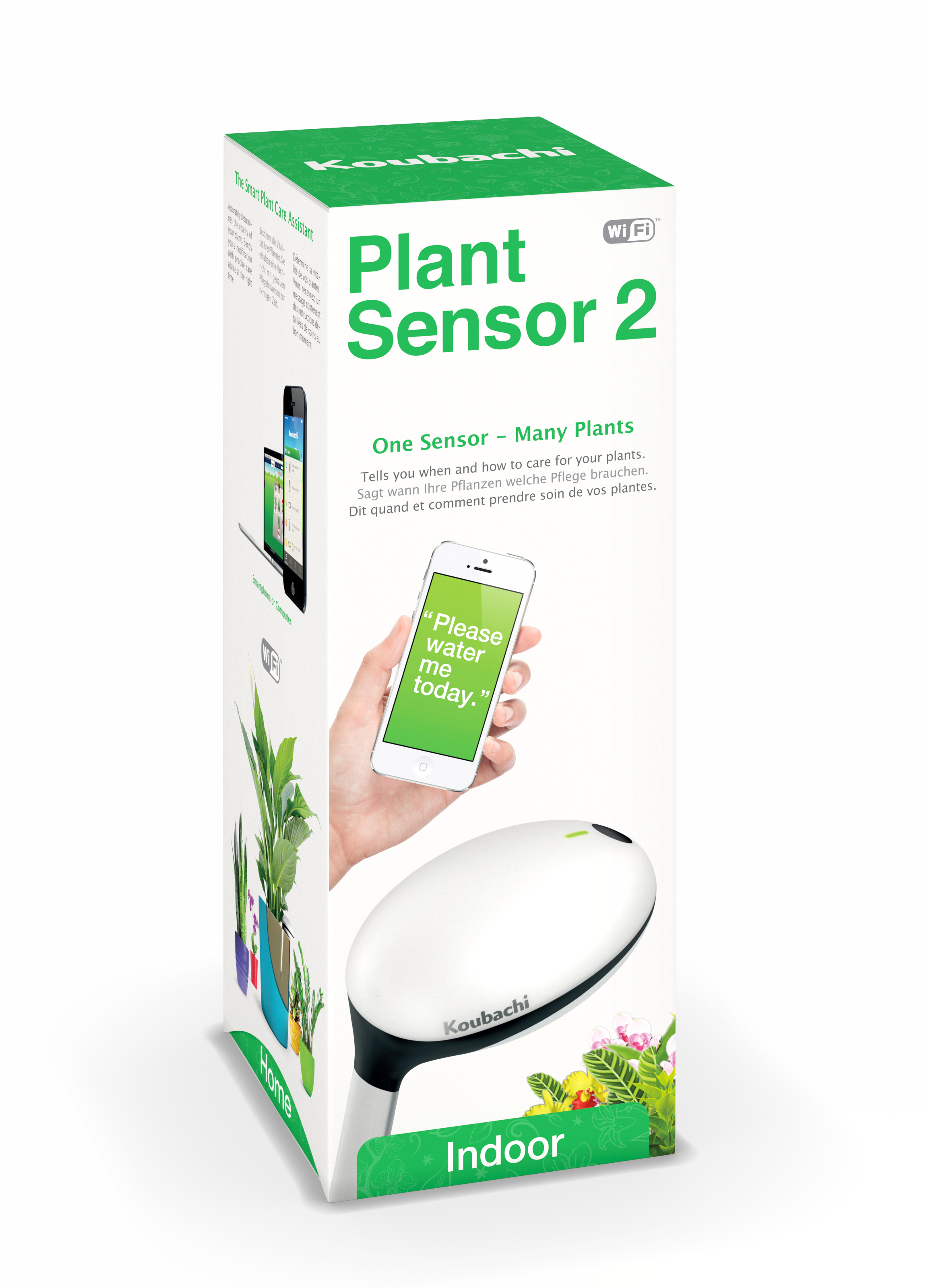 Indoor Packaging - Koubachi Indoor Wi-fi Plant Sensor (2300x3200), Png Download