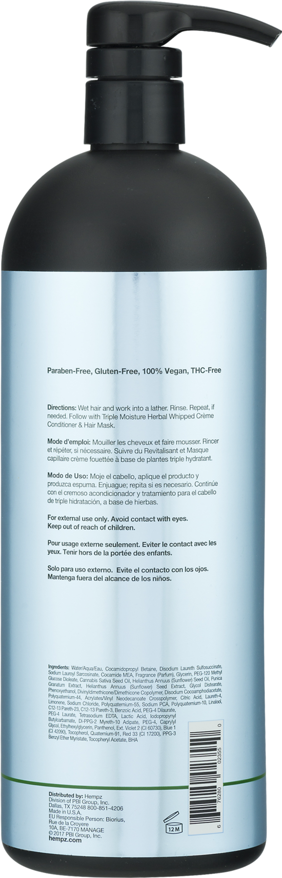 Hempz Triple Moisture Moisture-rich Daily Herbal Replenishing (1800x1800), Png Download