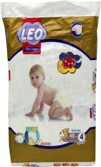 Leo Baby Diaper Unisex 48s - Leo Diapers Price In Pakistan (550x684), Png Download