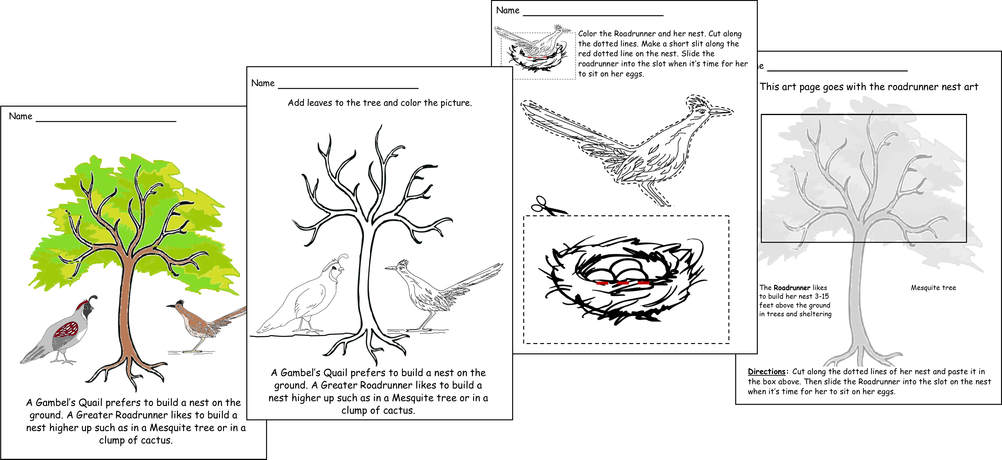 Black And White Drawings About The Greater Roadrunner - Cartoon (4263x1959), Png Download