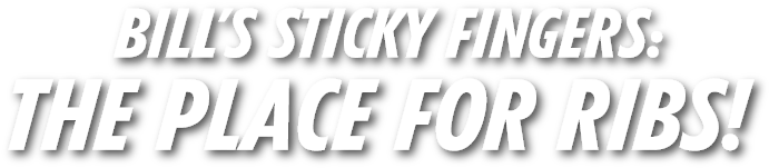 Bill's Sticky Fingers - Black-and-white (960x400), Png Download