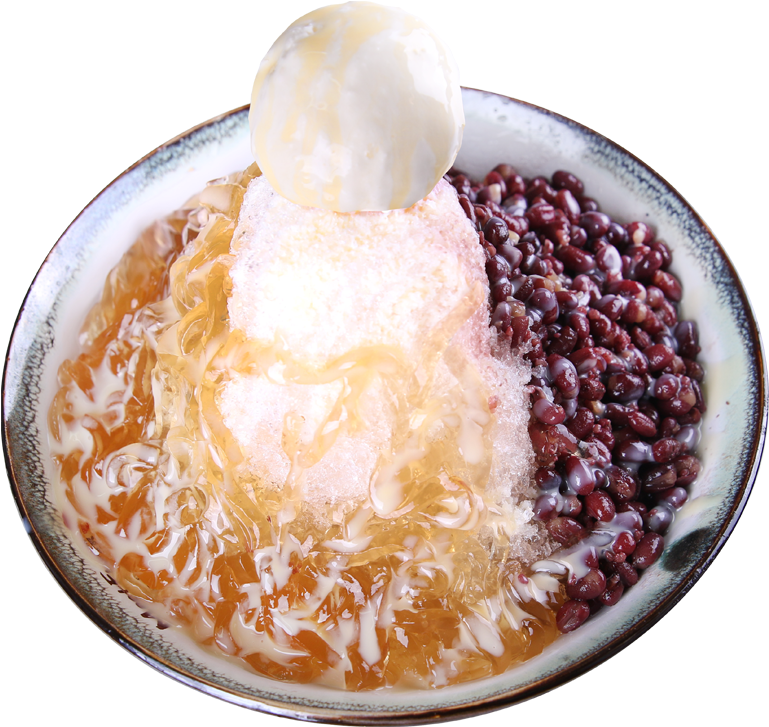 Red Bean Milk Shaved Ice (800x800), Png Download