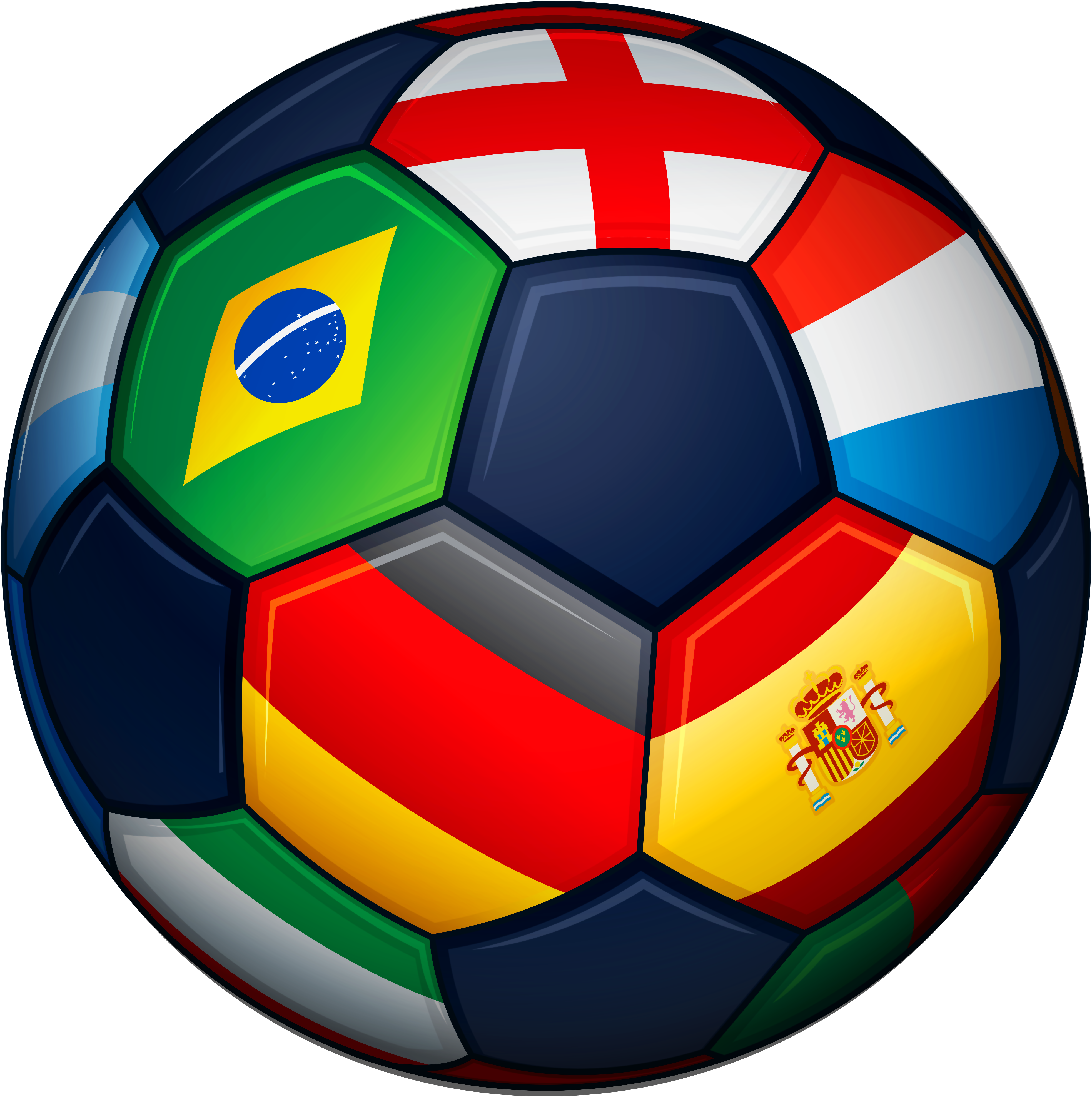Football With Flags Transparent Png Clipart Pictureu200b - World Cup 2018 Football Clipart (4144x4136), Png Download