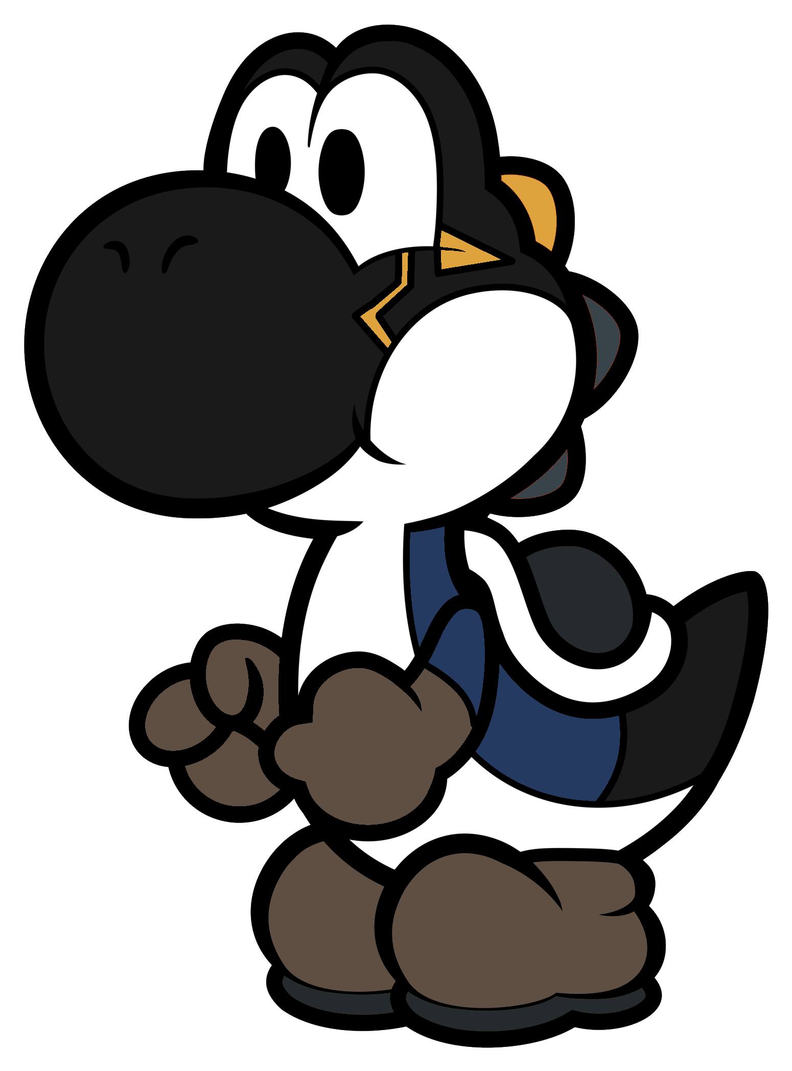 Yusei Fudo Yoshi Crossover - Super Paper Mario Yoshi (1600x2142), Png Download