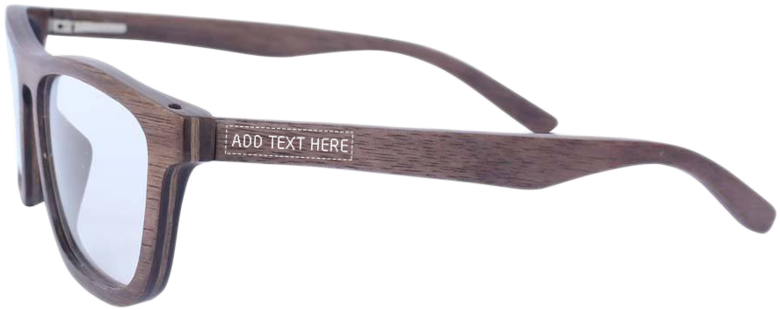 Walnut Wood Rectangular Spectacle Frames (900x900), Png Download