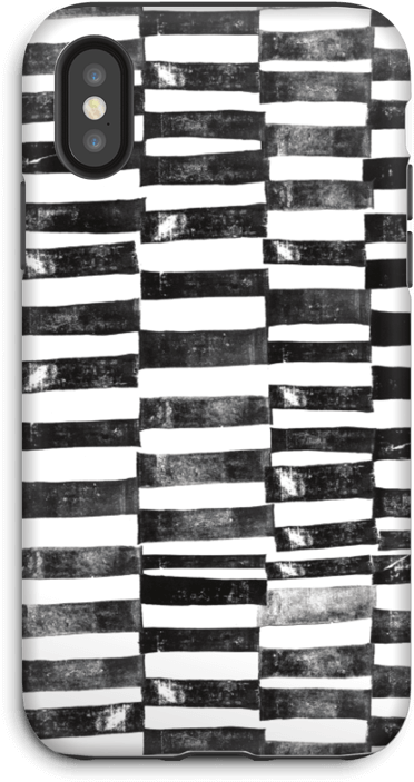 Black Painted Lines Case Iphone X Tough - Iphone 6 (499x800), Png Download