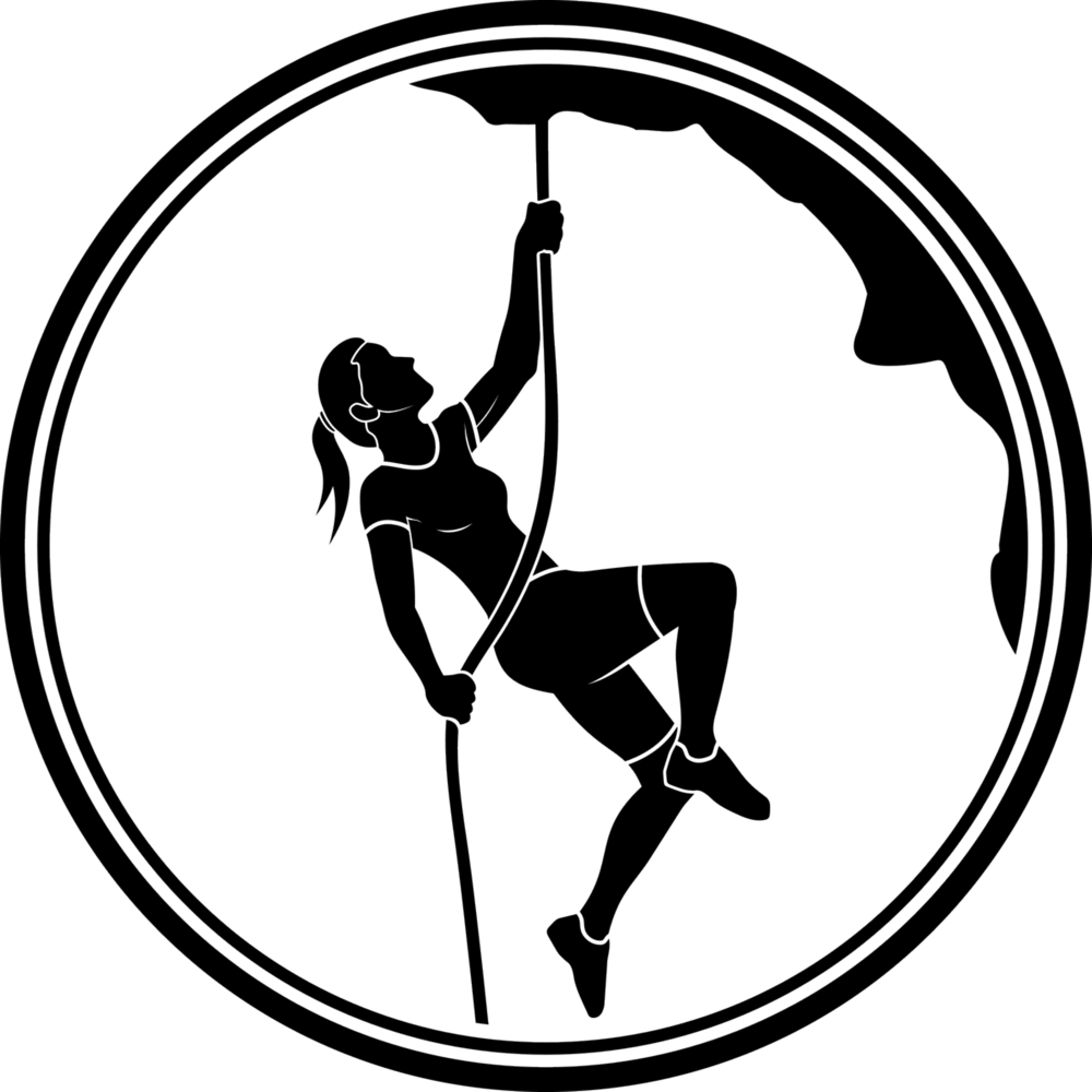 Womens Rock Climbing - Rock Climbing Black And White Clipart (1000x1000), Png Download