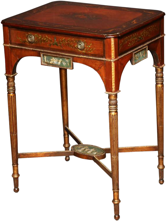 Rare George Iii Satinwood Side Table - End Table (768x768), Png Download