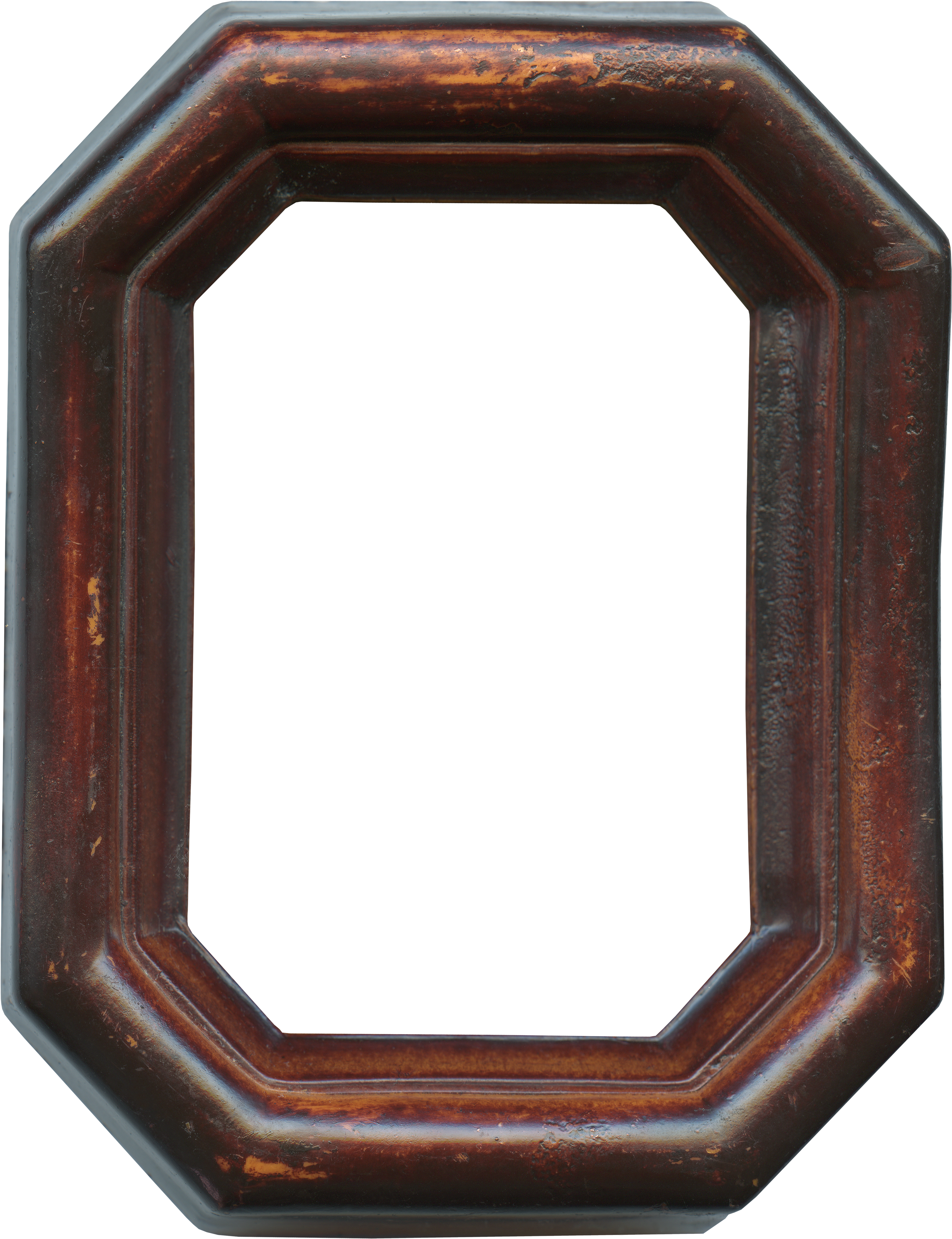 Brown Wooden Oval Picture (3454x4500), Png Download