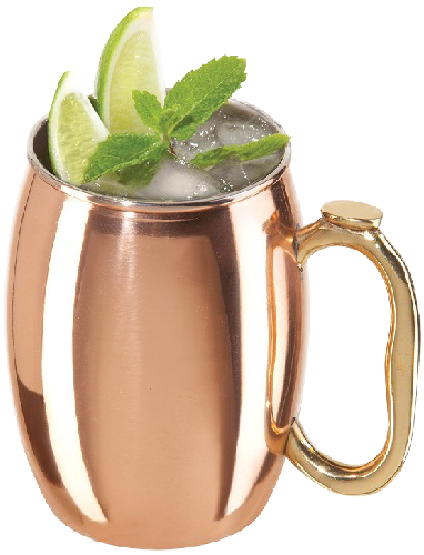 Hard Shake And Pour Over Crushed Ice Into A Moscow (679x561), Png Download