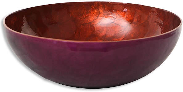 Beet Red Capiz Shell Salad Bowl - Bowl (600x600), Png Download