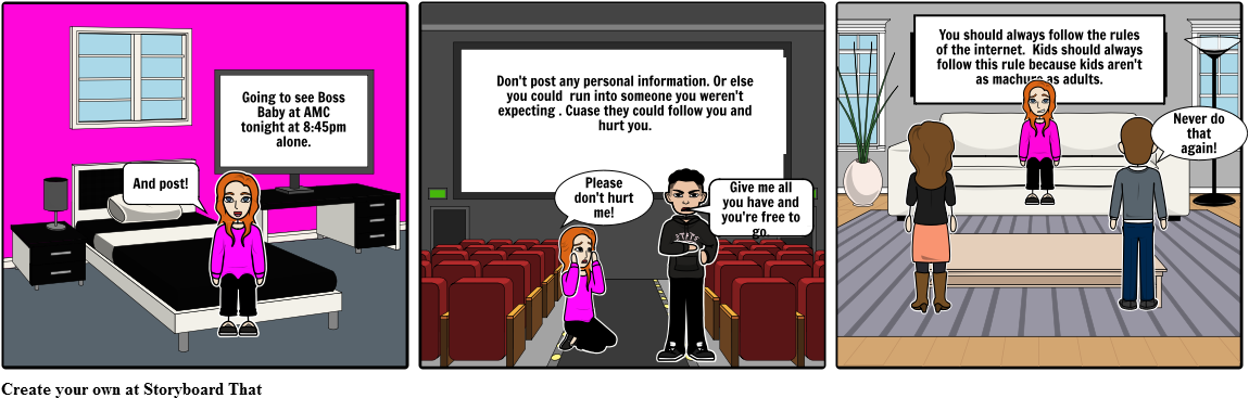 Don't Post Stuff Online - Cartoon (1164x385), Png Download