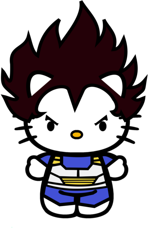 Hello Vegeta, Hello Super Saiyan Vegeta, Hello - Download Hello Kitty Png (500x723), Png Download