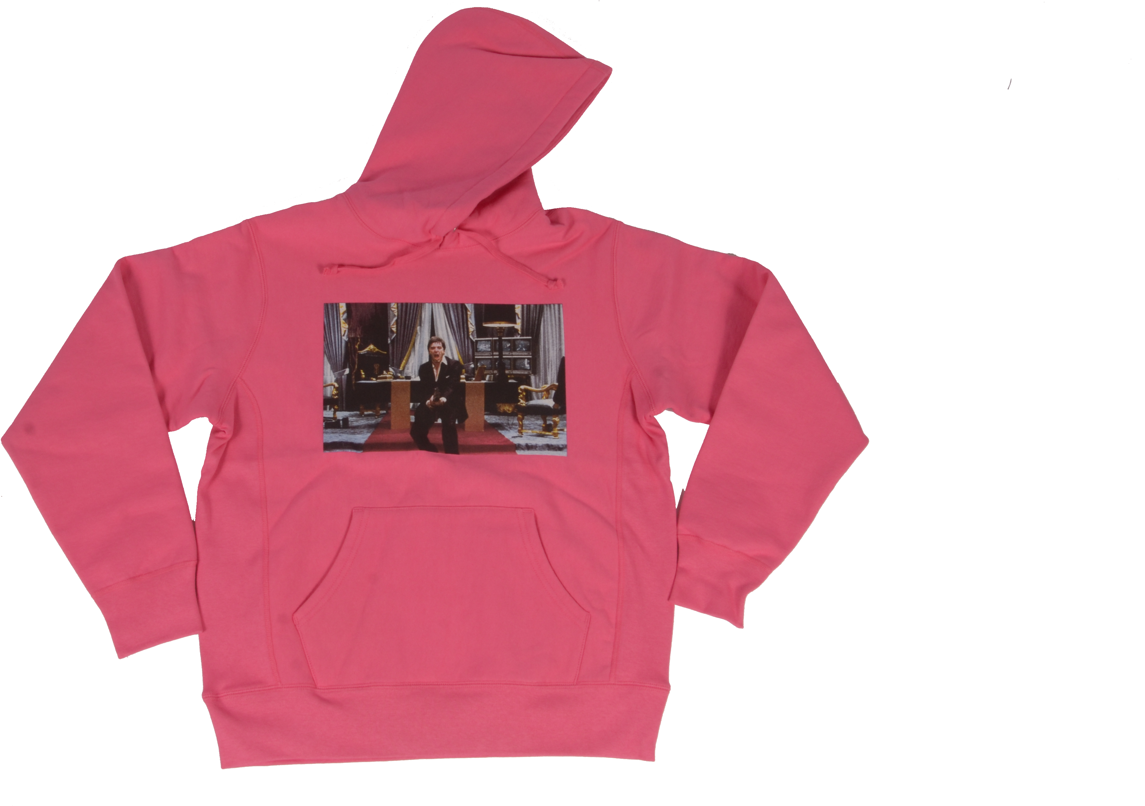 Supreme Scarface Friend Hoodie - Supreme Scarface Friend Hoodie Medium Magenta Rare (4767x3264), Png Download