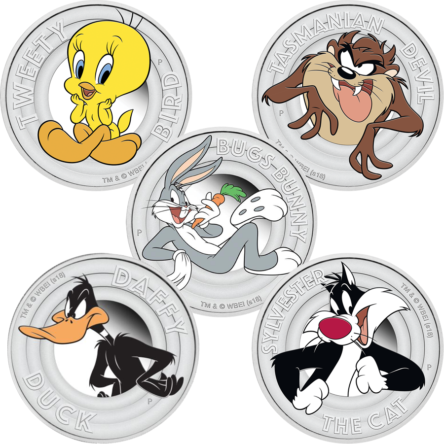 2018 Australian Looney Tunes Complete Collection 1/2oz - Sylvester's Snappy Songs (warner Bros. Looney Tunes (900x901), Png Download