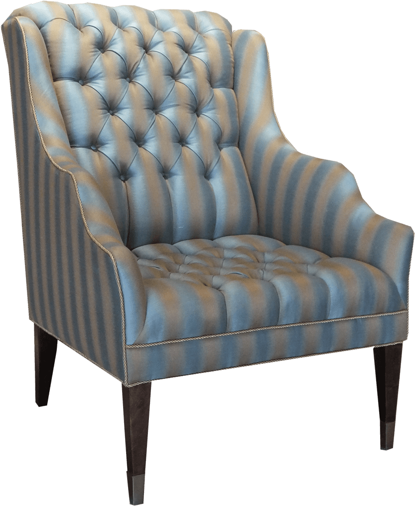 Swaim Tufted Wingback Arm Chair - Chair (1142x1142), Png Download
