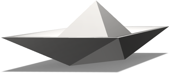 Paper Origami Hat Boat - Charm Bracelet (684x513), Png Download