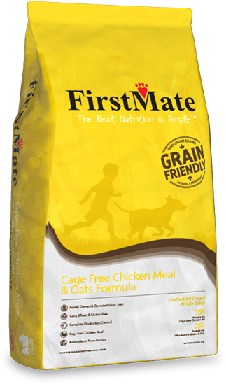 Cage Free Chicken Meal & Oats Formula - First Mate Dog Food Chicken (720x720), Png Download
