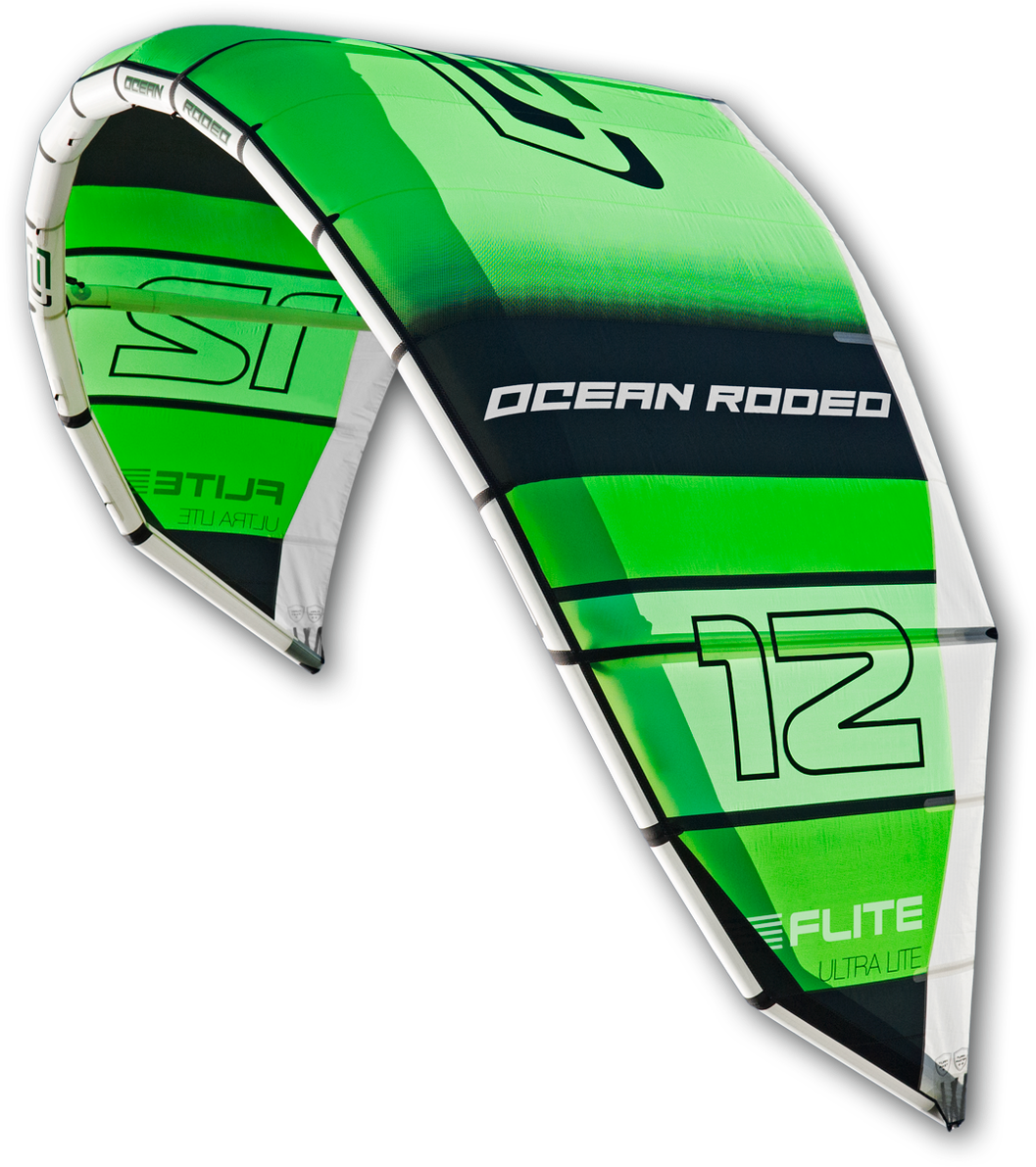 2017 Ocean Rodeo Flite Gen 5 Green - Ocean Rodeo Flite Kitesurfing Kite (gen 5, 10m, Green) (1187x1280), Png Download
