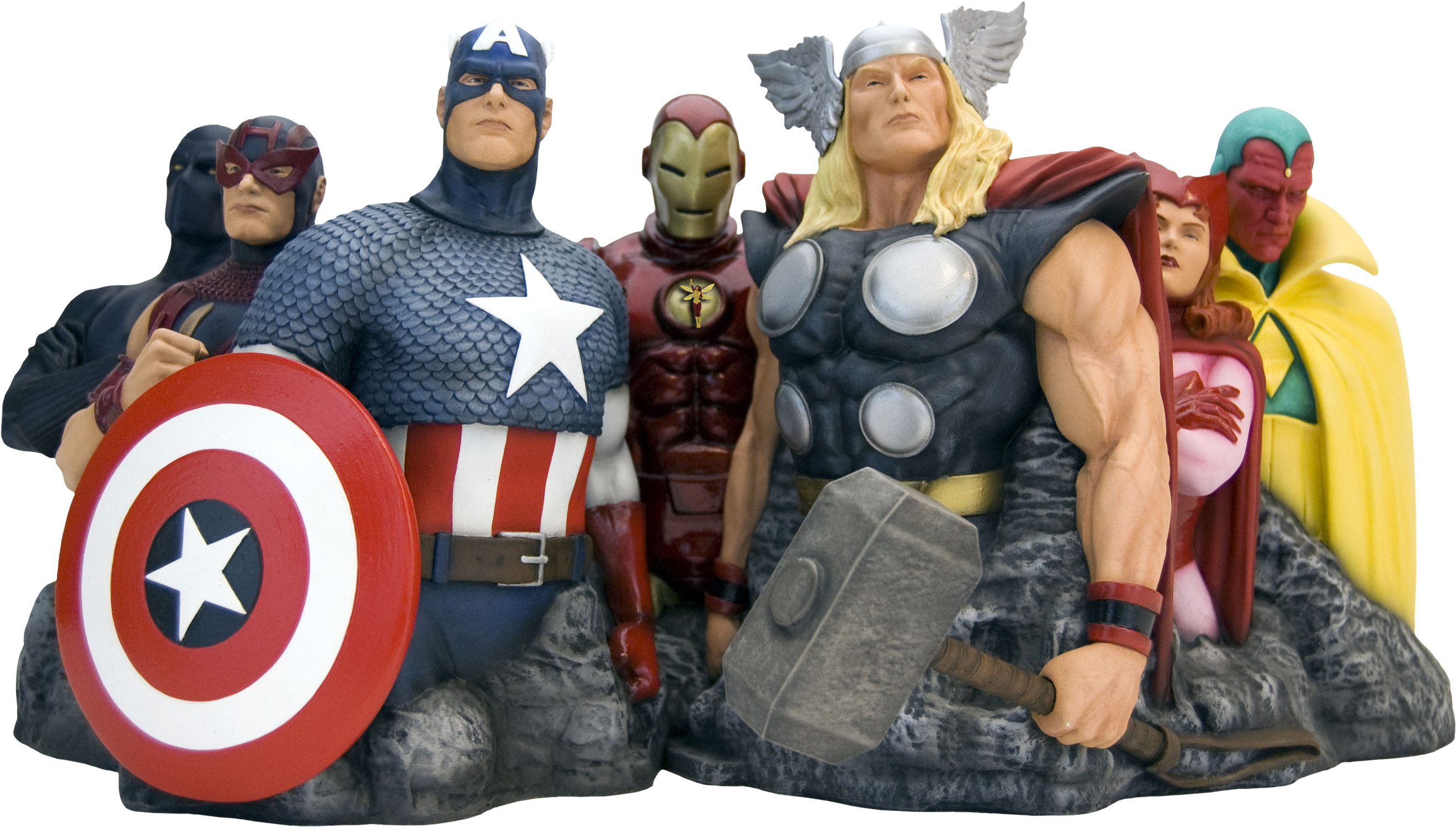Alex Ross Avengers Assemble Fine Art Statue - Avengers Assemble - Alex Ross Fine Art Sculpture (2756x1580), Png Download