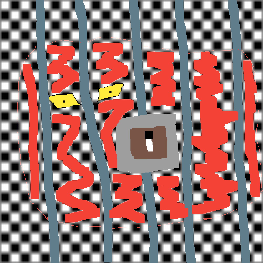 The Evil Nine Tailed Fox Behind Bars - Kumiho (1000x1000), Png Download