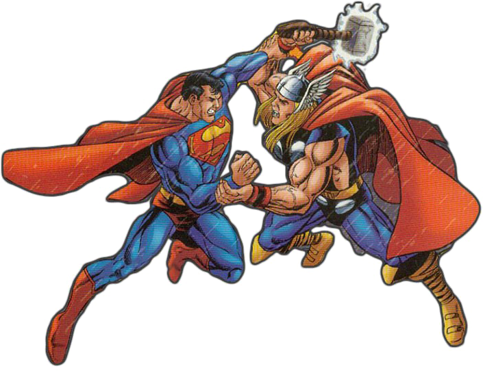 Marvel Superman Png Image - Thor Vs Superman (800x600), Png Download