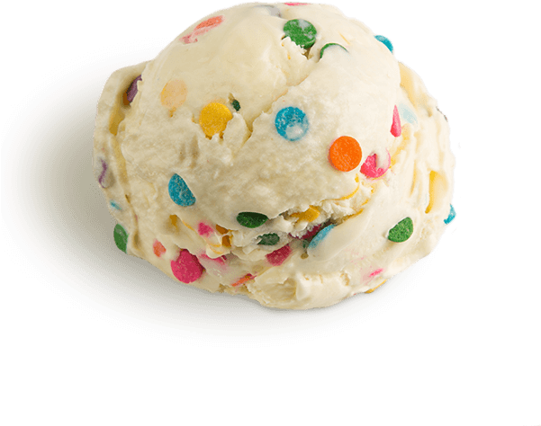 Cake Mix Ice Cream Scooped - Cake Mix Carvel (600x600), Png Download