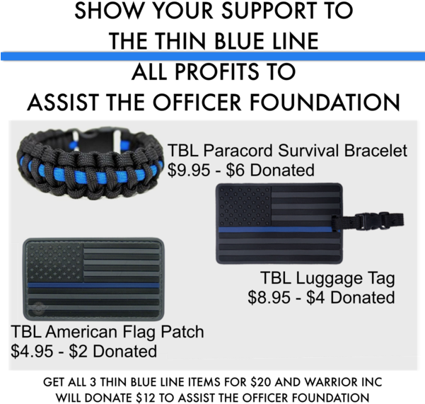 Thin Blue Line Donations - Gerber Echo Tactical 'blue Line' 550 Paracord Survival (600x600), Png Download