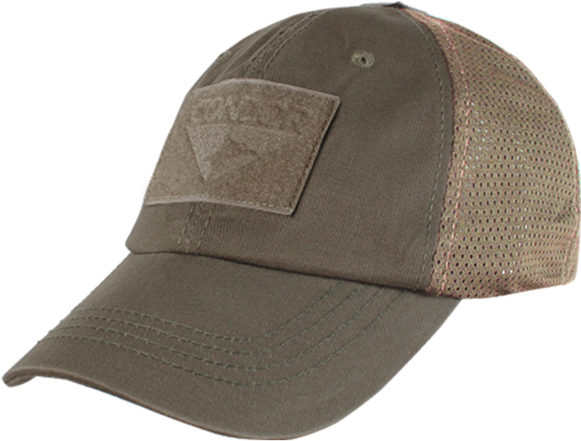 Condor Mesh Tactical Cap - Condor Mesh Brown Cap + Swat Patch White Grey (900x900), Png Download