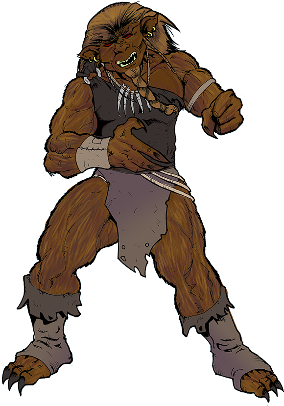 Angruu The Bugbear, Vicious Inhabitant Of Urde - Bugbear Female (600x850), Png Download