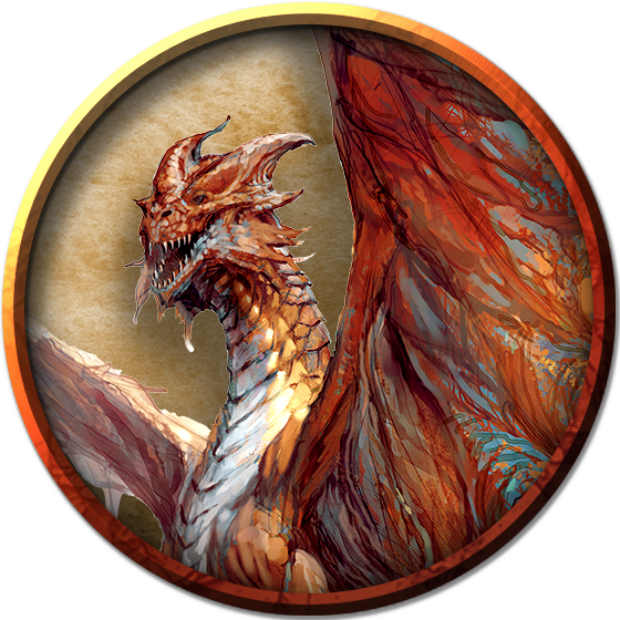 Adult Copper Dragon - Mythical Creature (560x560), Png Download