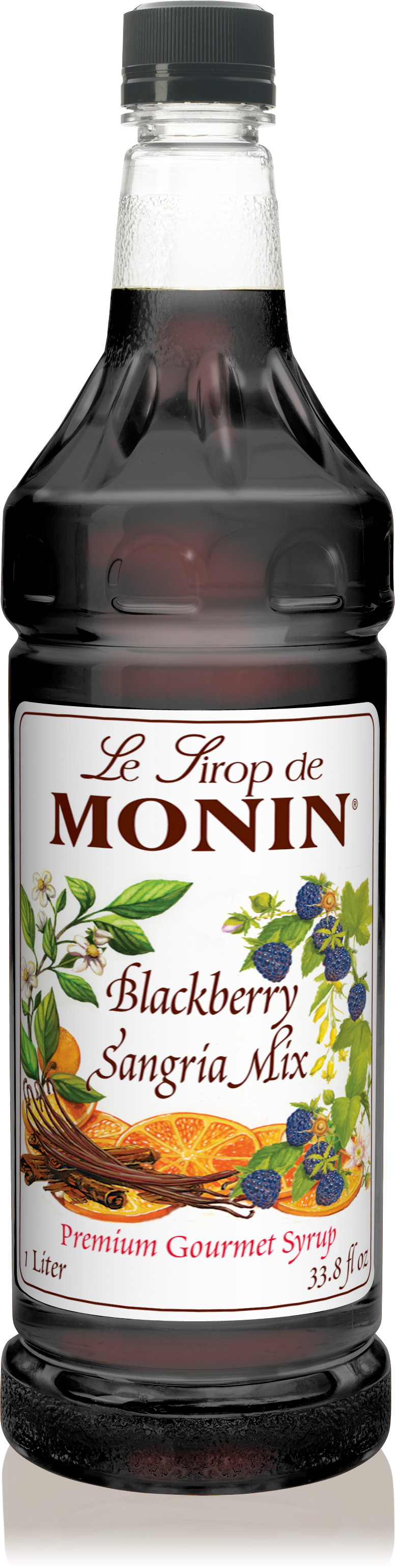 Description - Monin Berry Sangria Syrup (776x3082), Png Download