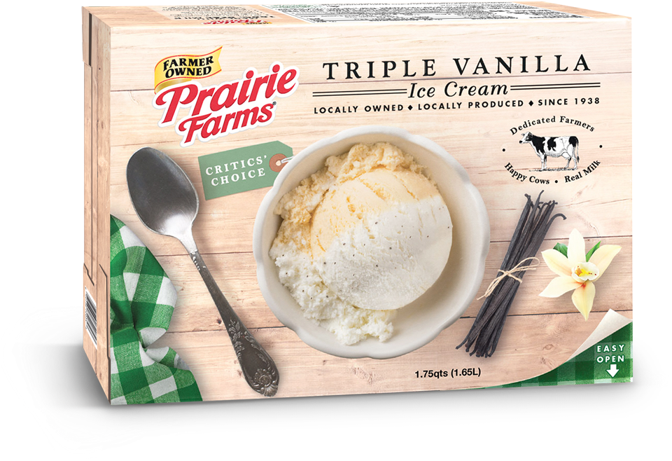 Triple Vanilla Ice Cream - Prairie Farms Ice Creams (1000x1000), Png Download